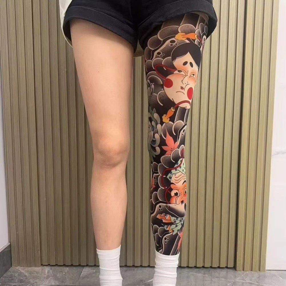 Full Leg Fake Tattoo Socks Pri - огляд і ціна Fishing Socks