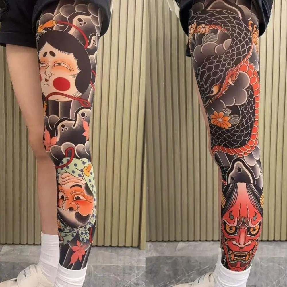New Full Leg Fake Tattoo Socks - огляд і ціна Fishing Socks
