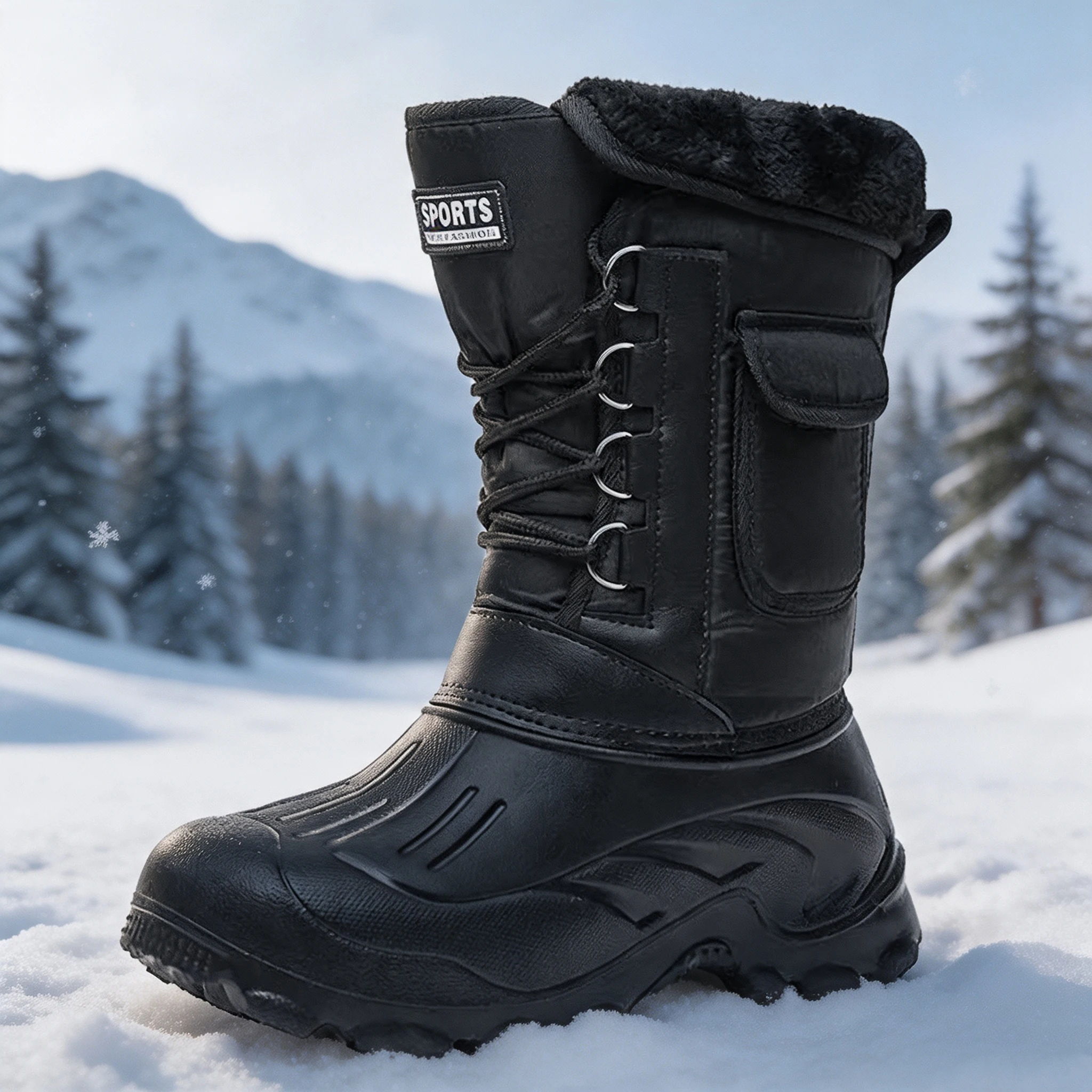 Men Winter Snow Boots Outdoor  - огляд і ціна Fishing Boots